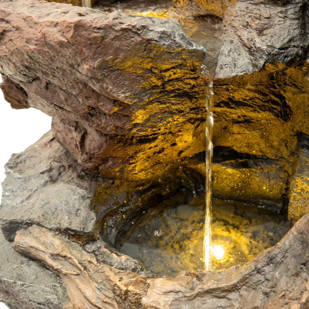 Fontana da Giardino Elettrica con LED e Cascata – Willow Springs