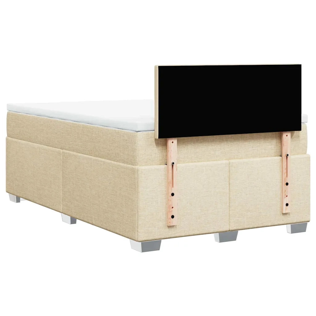 Giroletto a Molle con Materasso Crema 120x200 cm in Tessuto 3285853