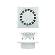 POZZETTO SIFONATO IN PP CON GRIGLIA - MM. 200X200  USC. ø80-100-110