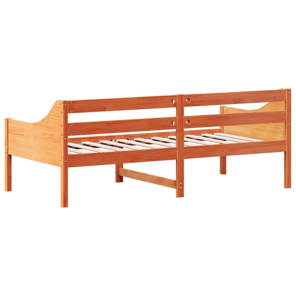 Dormeuse senza Materasso Marrone Cera 90x190 cm Legno di Pino 842841
