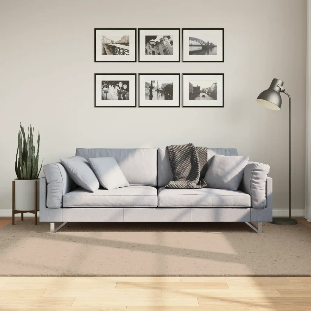 Tappeto del soggiorno | Tappeto a Pelo Corto HUARTE Morbido e Lavabile Sabbia 160x230cm