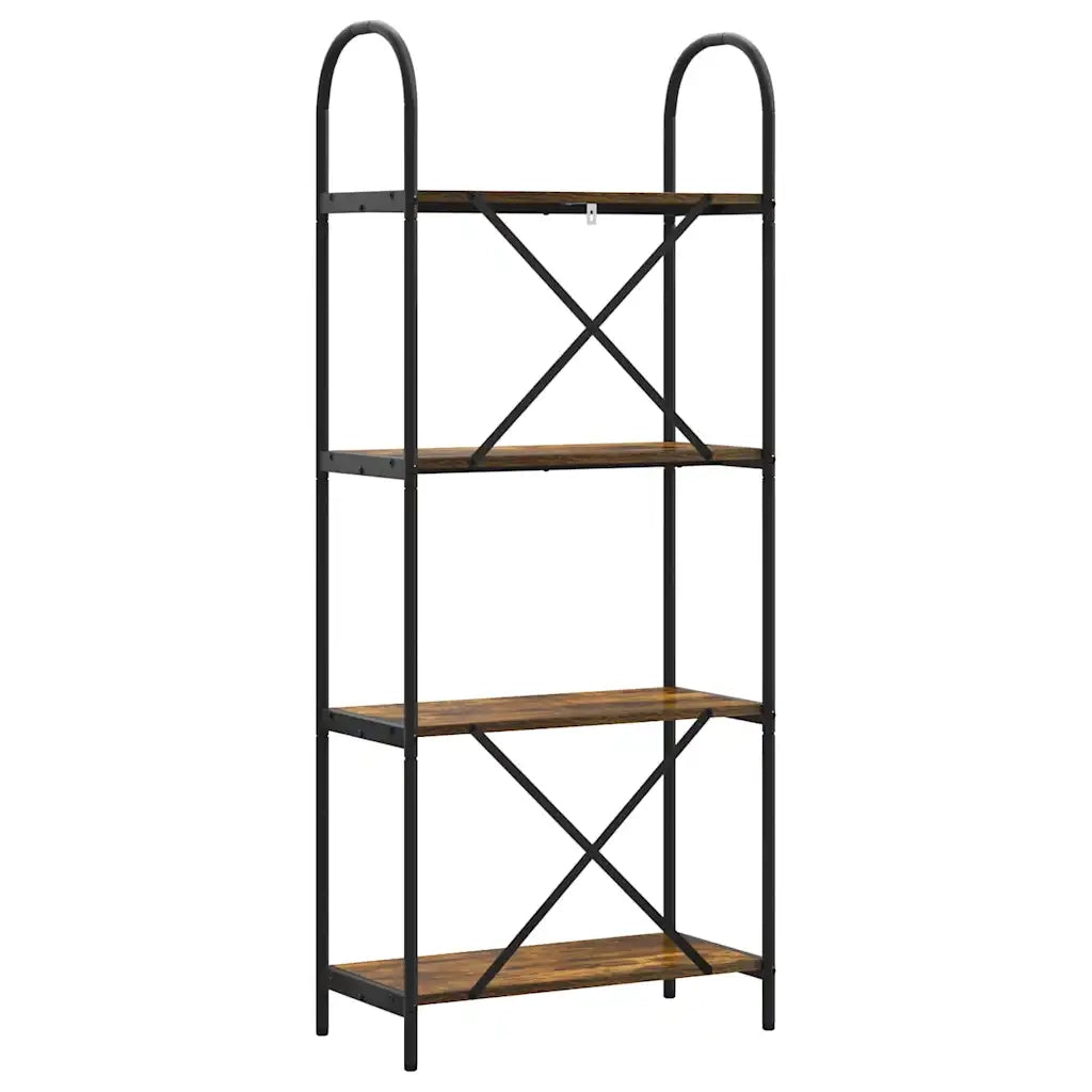 Libreria-Scaffale per Libri-Mobile di Stoccaggio Rovere fum¨¦ 60 x 30 x 146 cm Legno multistrato 360950