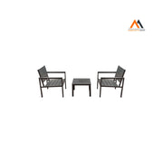 SET GIARDINO EFFETTO POLYWOOD 'OROSEI' colore nero