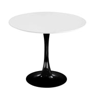 LÚZETE - TAVOLO SAN ANTONI Ø90 CM GAMBE NERE PIANO BIANCO