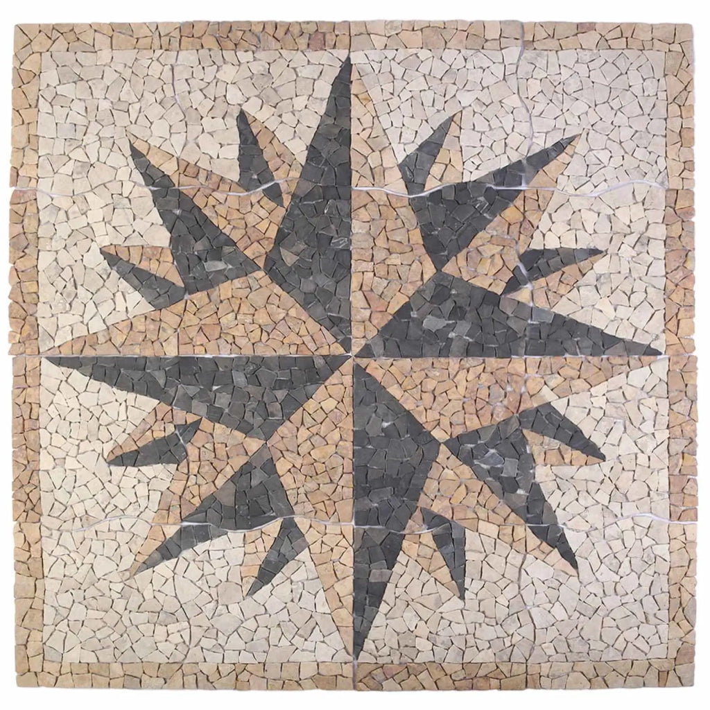 Piastrelle a mosaico con motivo vento Multicolore 120 x 120 cm 42033518