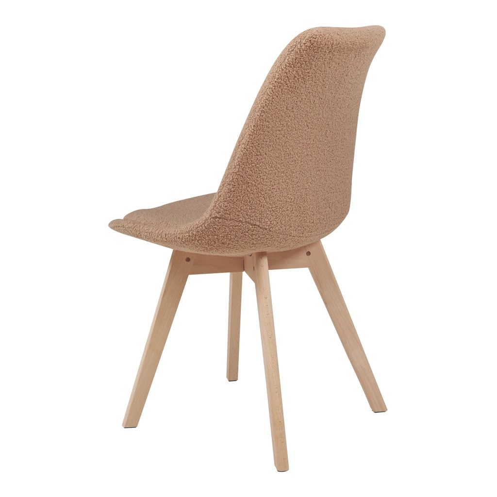 Set di 4 sedie da pranzo 82 x 49 x 54 cm design moderno e robusto con passanti tortora 03_0009824