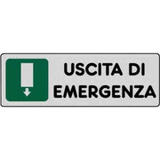 ETICHETTA 'USCITA DI EMERGENZA' 15x15 cm - 10 pezzi