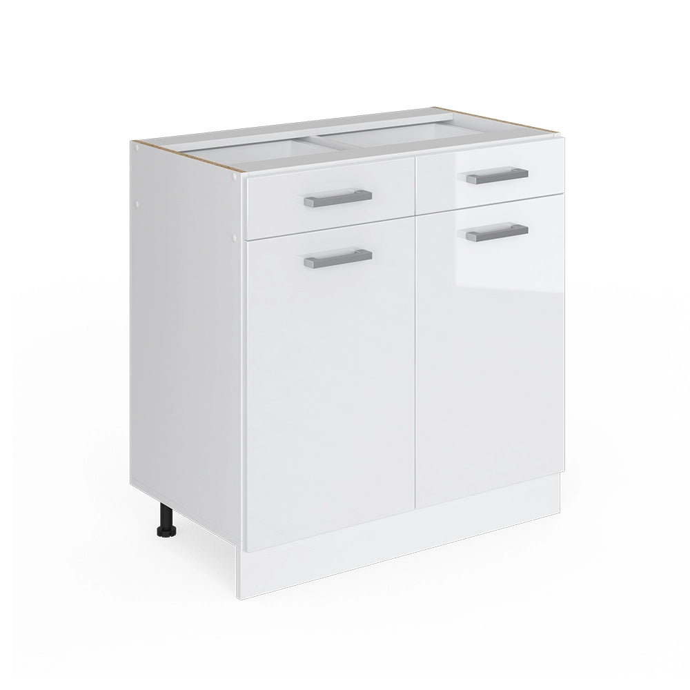 Vicco Frontale cucina Bianco lucido 79.2 x 70.8 cm frontale del mobile per mobile base con cassetti