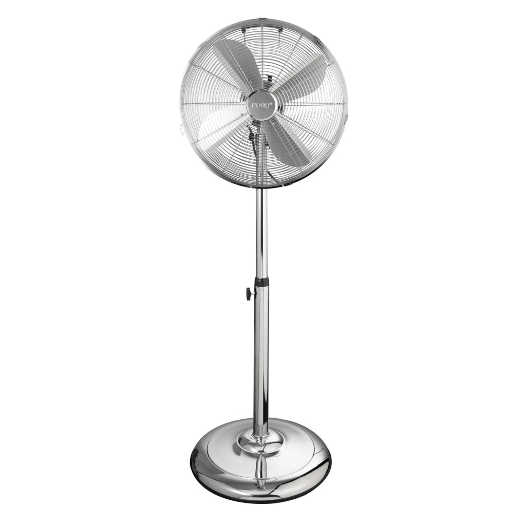 Ventilatore a piantana metallo 16 pollici 40cm, 3 velocità oscillazione regolabile, altezza 125cm casa ufficio 50W - SOGO