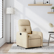 Divano Sedia-Poltrona Reclinabile in Tessuto Crema 474221