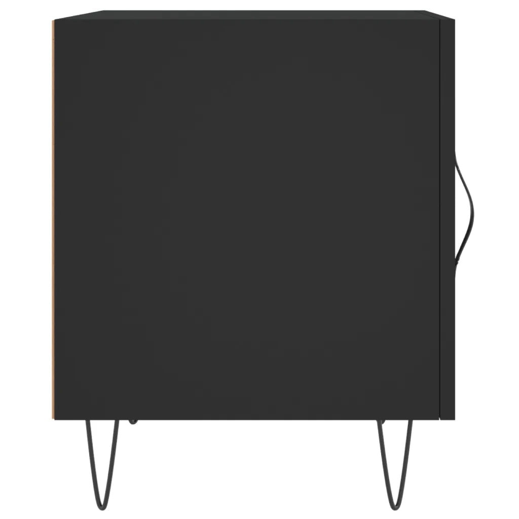 Comodini 2 pz-Set di 2 Tavolino da notte Neri 40x40x50 cm in Legno Multistrato 710168