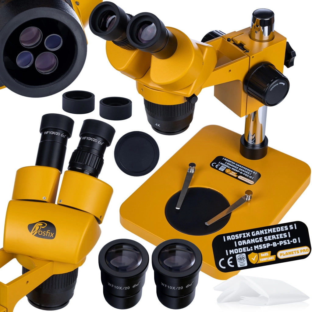 Mikroscopio Stereoscopico Binoculare Ganimedes S – Zoom 20-40x | Oculare WF10X/20 | Testa 45° Rotazione 360°