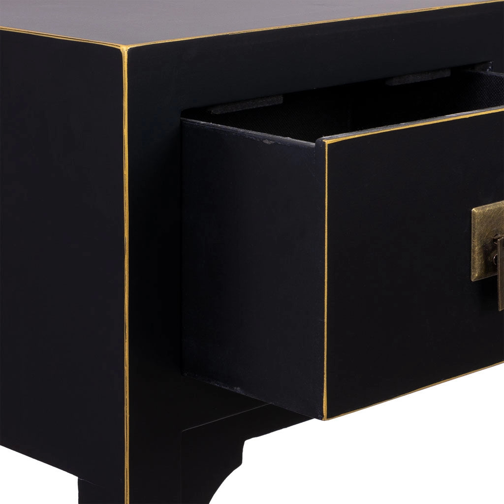 Mobile da ingresso in legno con 3 cassetti 95x26x78