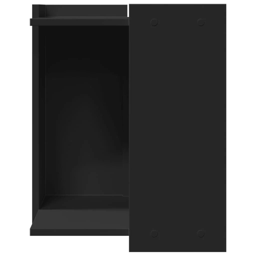 Mobiletto per lettiera per gatti in legno ingegnerizzato nero 02_0043323