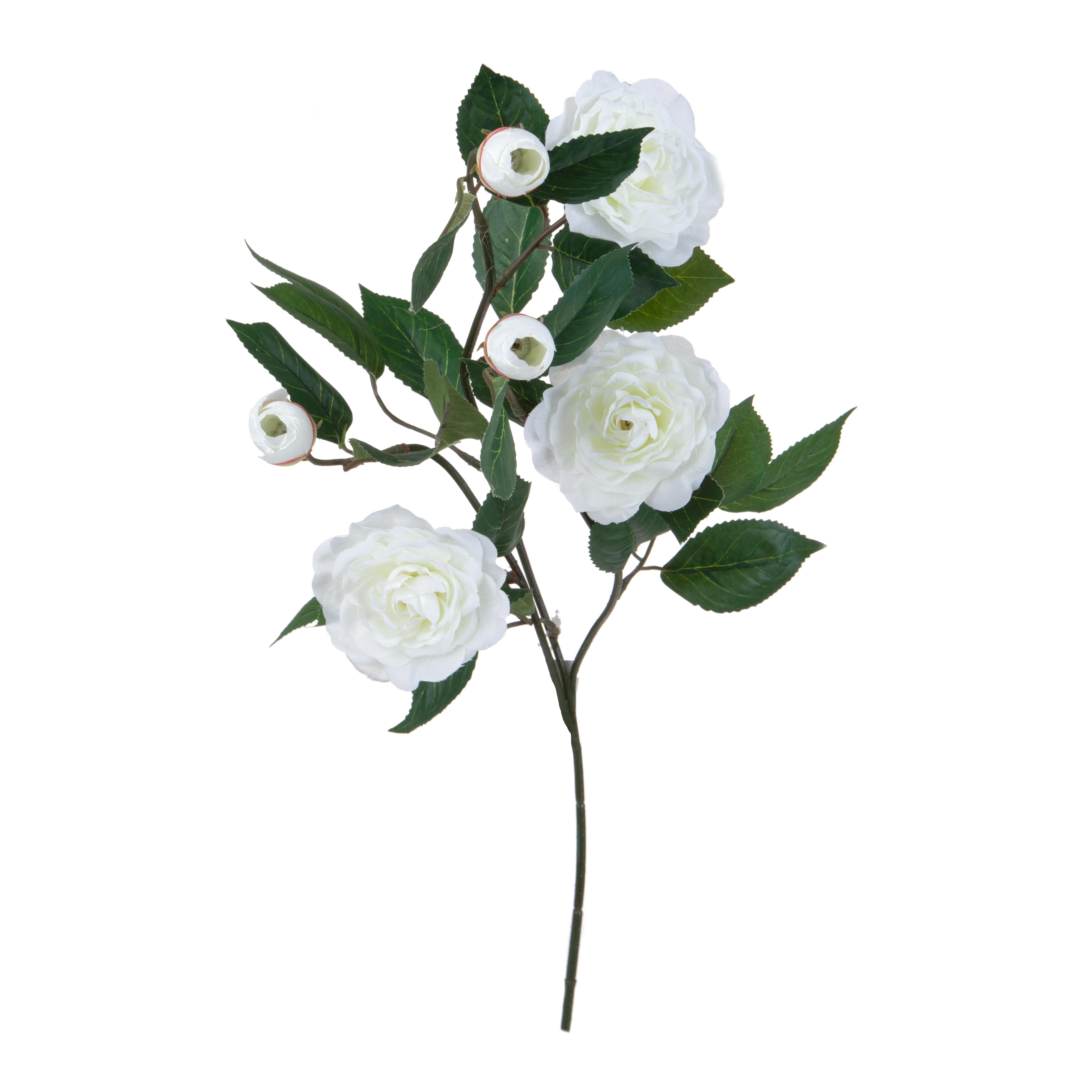 Set 6 Rami Artificiali Camelia per 3 75 cm