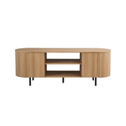 Mobile TV VAGOS - Color rovere naturale - 2 porte & 2 nicchie - 160 cm - Mobile TV arrotondato design e funzionale