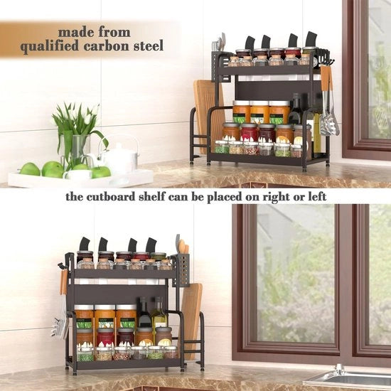 Scaffale per spezie, mensola angolare per cucina bagno