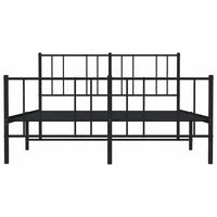 Giroletto senza Materaso con Pediera in Metallo Nero 160x200 cm 352501