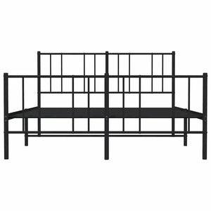 Giroletto senza Materaso con Pediera in Metallo Nero 160x200 cm 352501