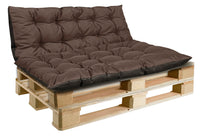 AIO FACTORY Set di cuscini da giardino impermeabili marroni 120x80 cm