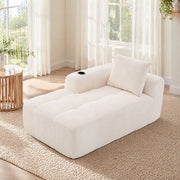DIVANO Compatto con tasche laterali e portabicchieri 158x93x61 cm Corduroy Beige