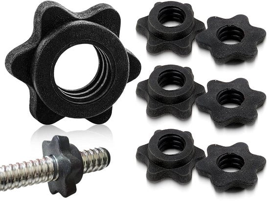 Set di viti di fissaggio a sei punte - Viti di fissaggio a sei punte antiscivolo - Chiusura rapida - Viti di fissaggio in plastica - Diametro interno 25 mm - Viti di fissaggio a peso