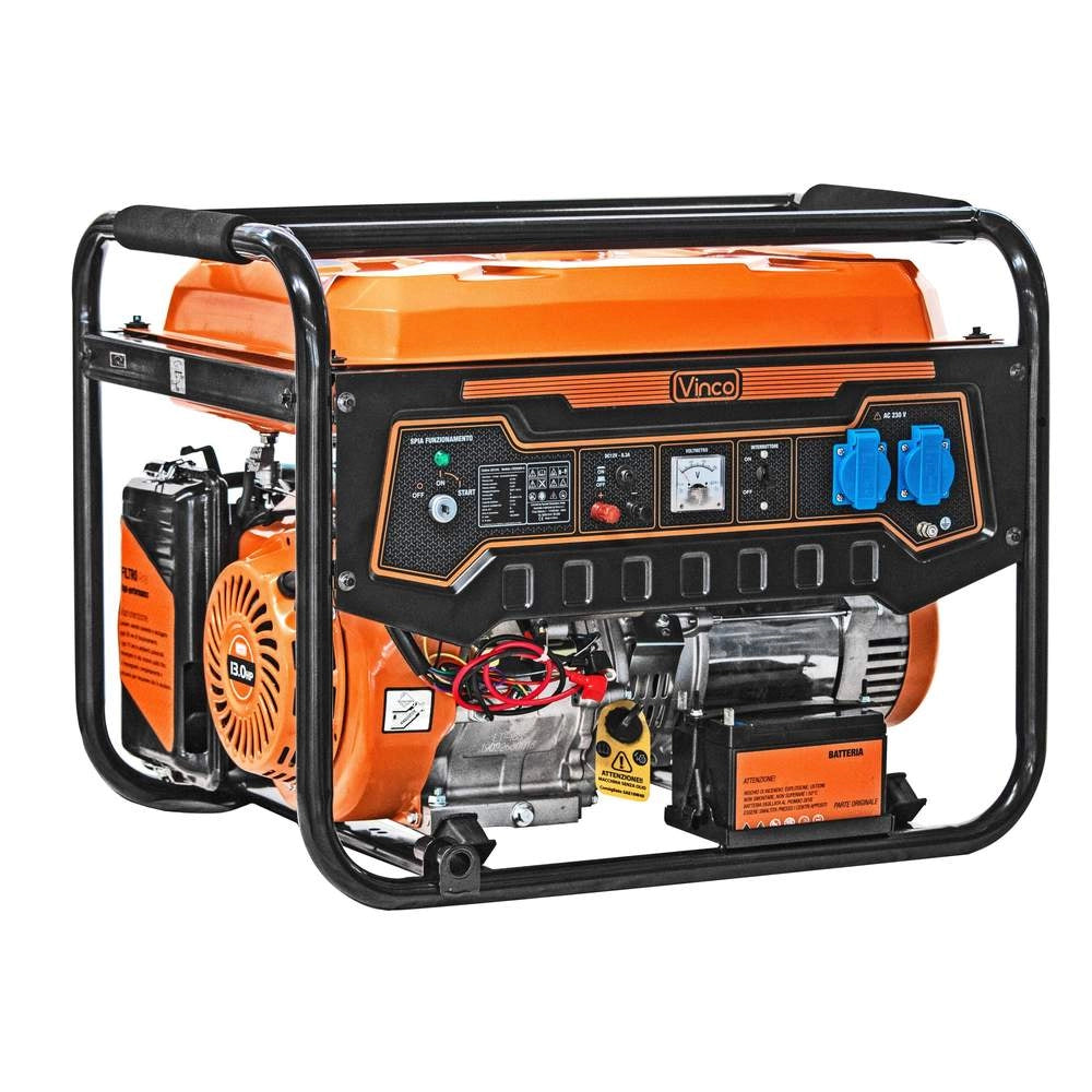 Generatore Benzina Vinco 5,5 Kw 390 Cc con Avviamento Elettrico e Avr