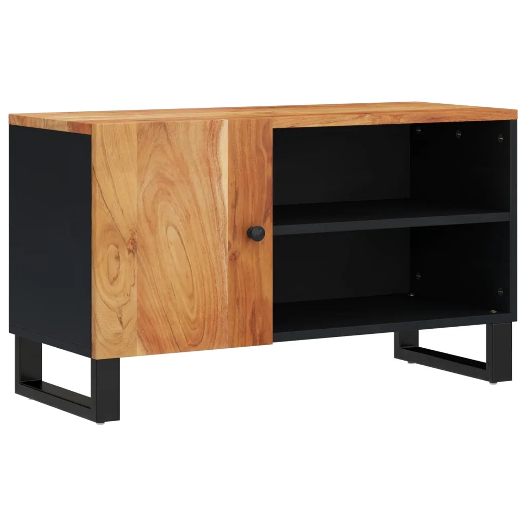 Mobile TV 80x33x46cm Legno Massello Acacia e Legno Multistratocod mxl 104188
