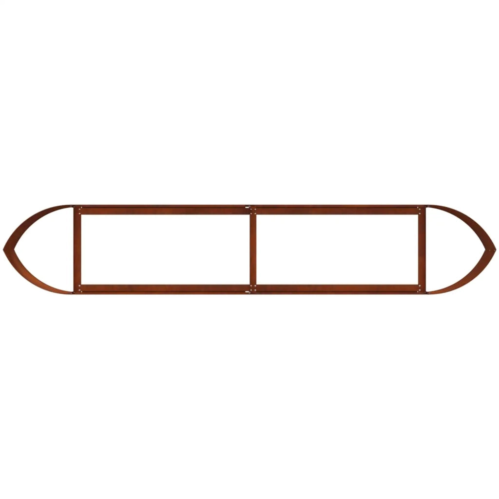 Letto rialzato da giardino Acciaio Corten 220 x 40 x 40 cm 8011725