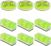 Set di livellatori acrilico/ABS - 9 pezzi - Livellatori quadrati/rotondi - Livellatori magnetici - Dimensioni 15x15x40 mm/25x5 mm - Livellatori precisi per installazione - Strumento di livellamento