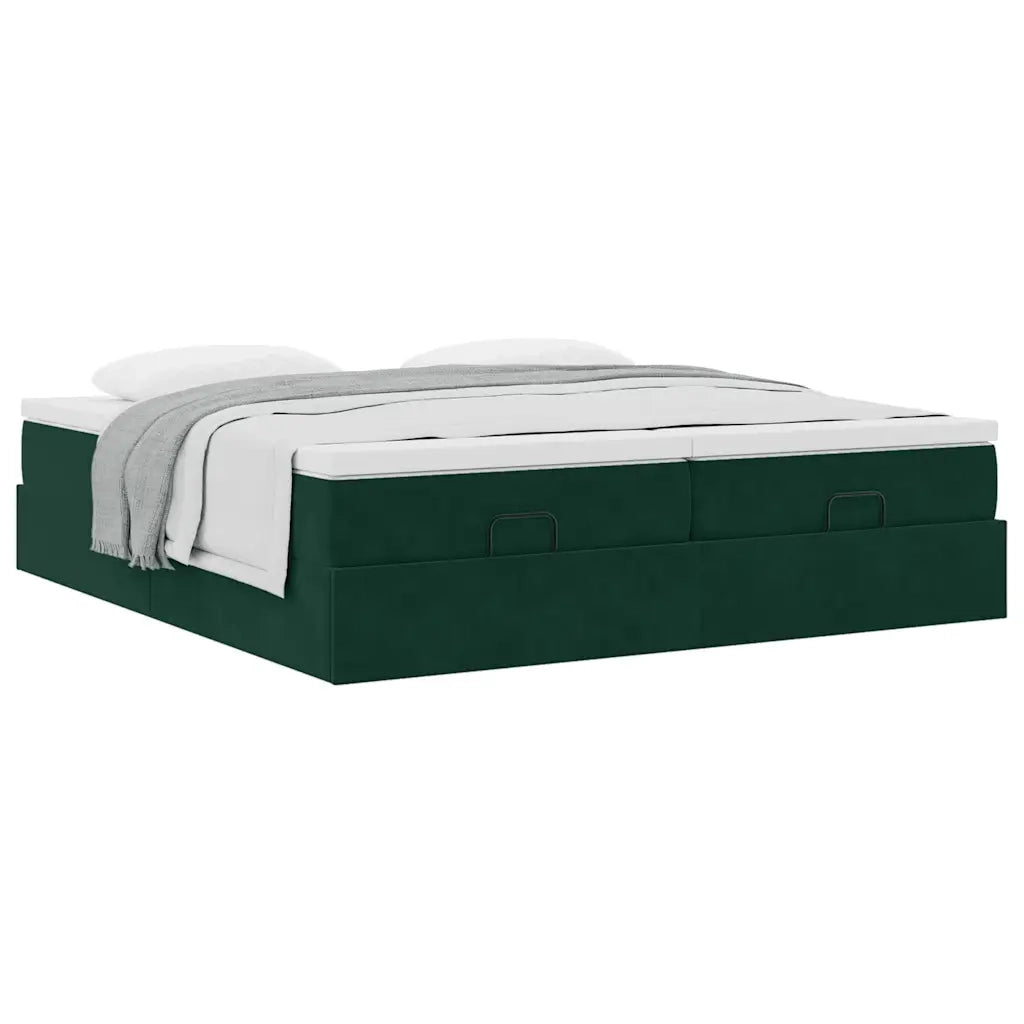 Struttura Letto Pouf con Materassi 180x200 cm Velluto 3311264
