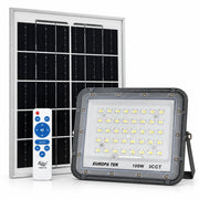 FARO LED SOLARE 100W 3CCT DA ESTERNO IP65 TELECOMANDO PANNELLO LUCE 120 ET-31773