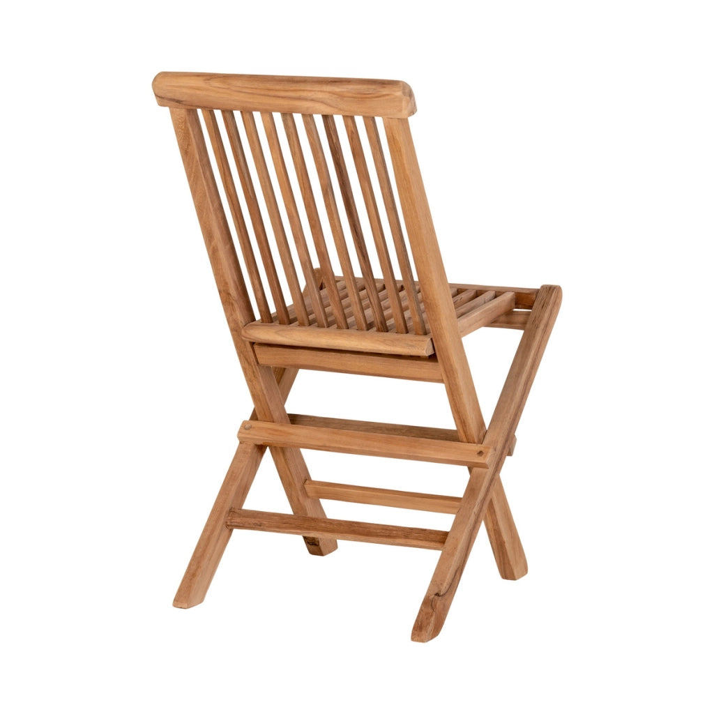 Set 2 sedie da pranzo per bambini Toledo in teak naturale