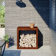 Portalegna 60x40x60 cm in Acciaio Corten 851009