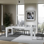 Tavolo allungabile 120/224x90 cm Spimbo colore bianco frassino