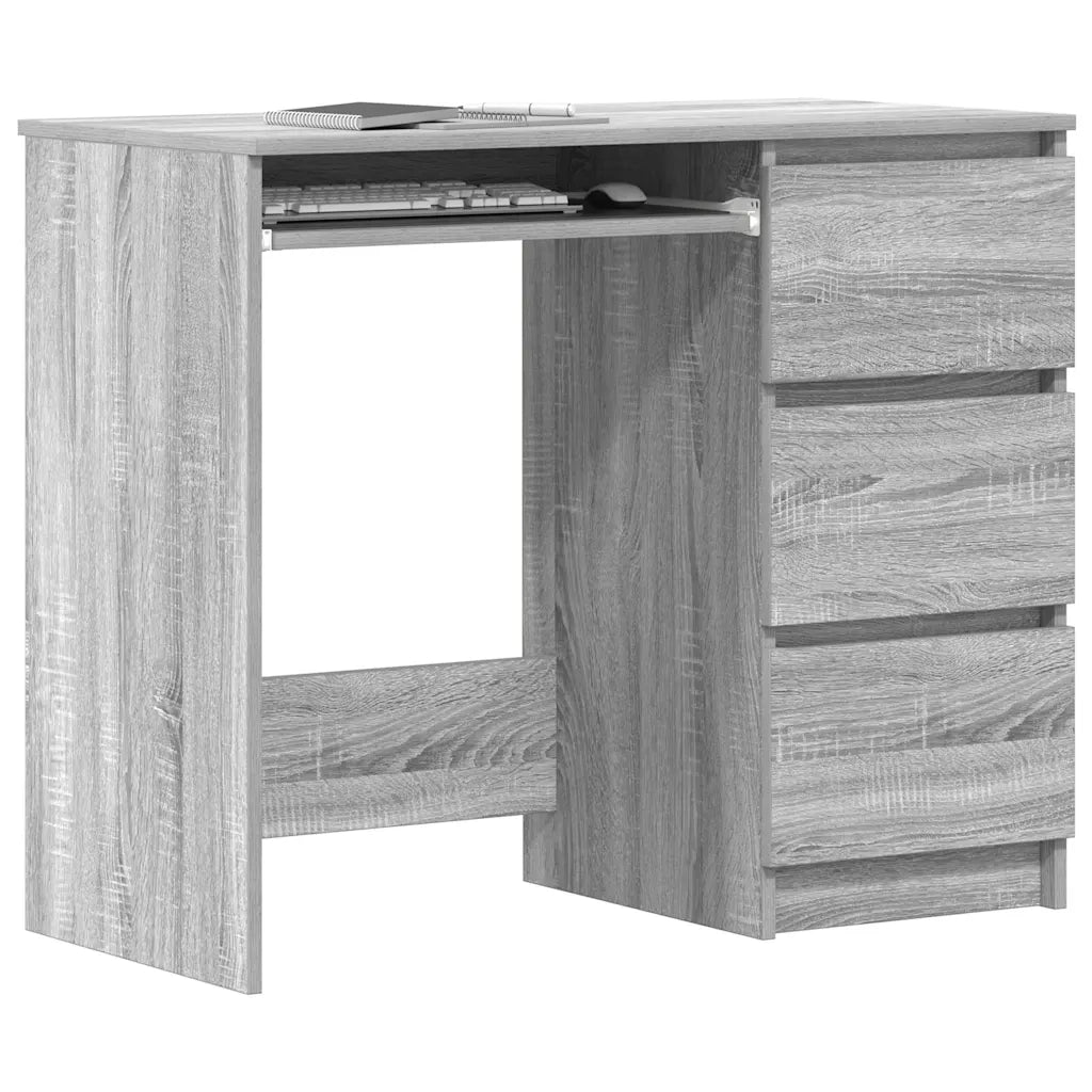 Scrivania Grigio Sonoma 90x45x76 cm in Legno Multistrato cod mxl 65868