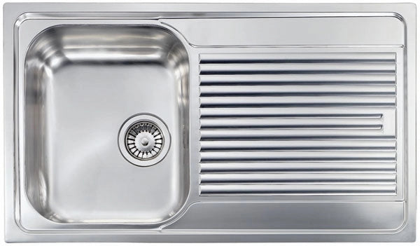 Lavello ZENITH 210 86x50 1 vasca sinistra+ gocciolatoio ACCIAIO INOX 011223.S1.01.2018