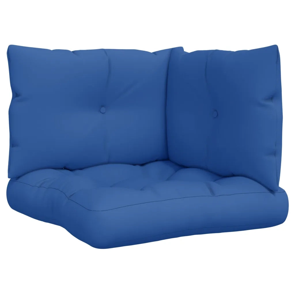 vidaXL Cuscini per Pallet 3 pz Blu Reale in Tessuto