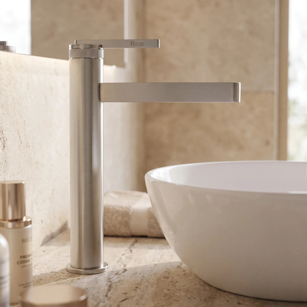 Rubinetto Da Bagno Rea Grace Brush Nickel High