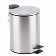 Trade Shop - Pattumiera Acciaio A Pedale 5litri Bidone Cestino Spazzatura Da Bagno Casa 87444 -