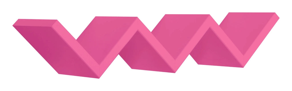 Mensola da Parete Libreria Zigzag 56x15,5 cm in Fibra di Legno Saetta Fuxia