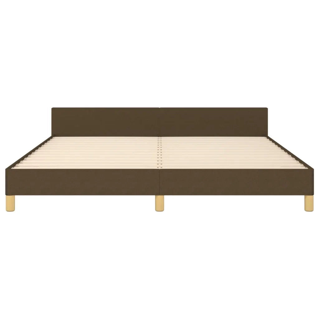 Giroletto senza Materasso Marrone Scuro 160x200 cm Tessuto