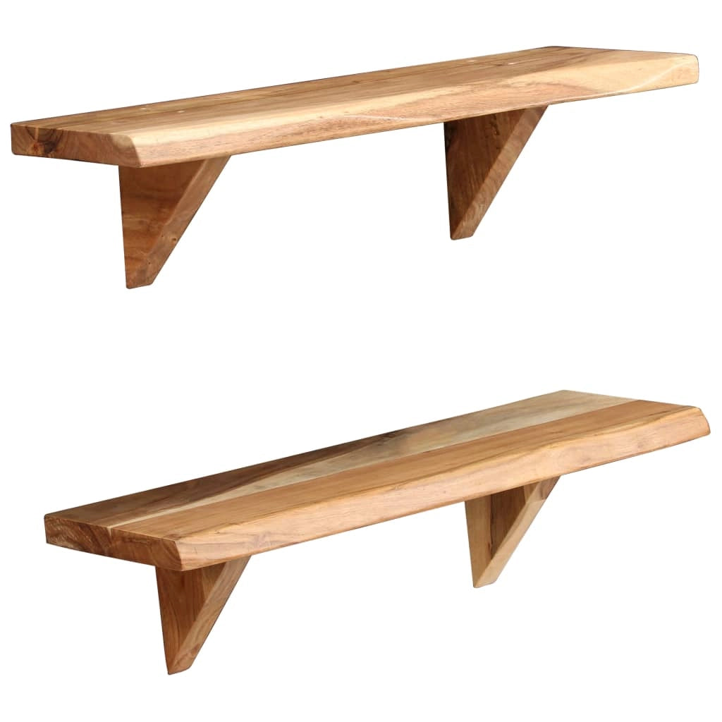 Scaffale di design da parete 2 pezzi 60 cm legno massello 2702230/2