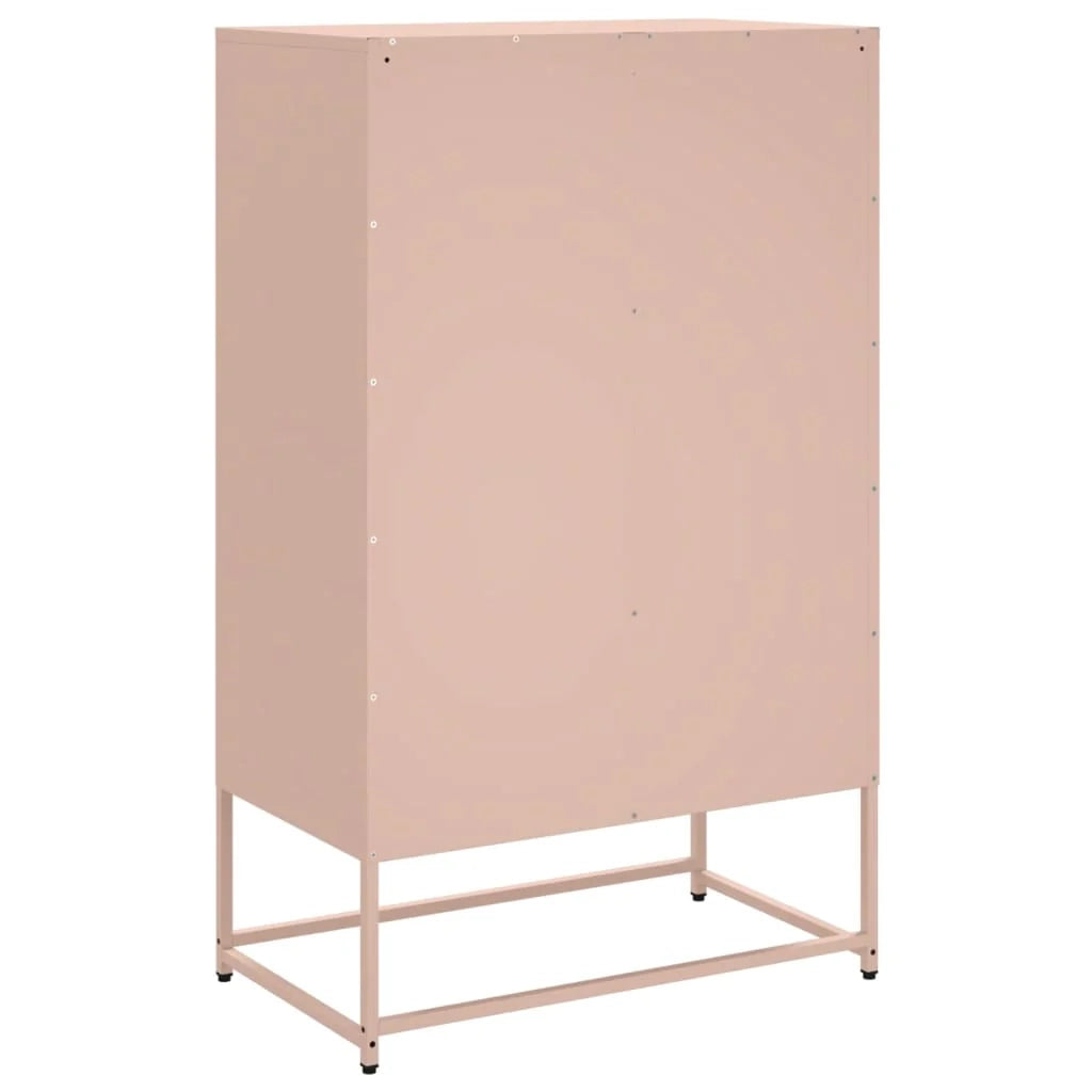 Buffet credenza cassettiera armadio mobile contenitore organizer cucina soggiorno salotto alto 68 x 39 x 111,5 cm acciaio rosa 02_0035164