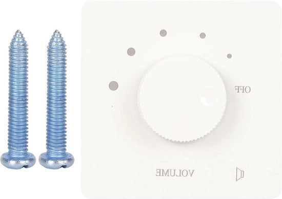 Regolazione del volume Altoparlante a parete 50W - Regolatore del volume professionale con interruttore - 5 Tasti di regolazione della velocità - Altoparlanti per la casa (Bianco) .