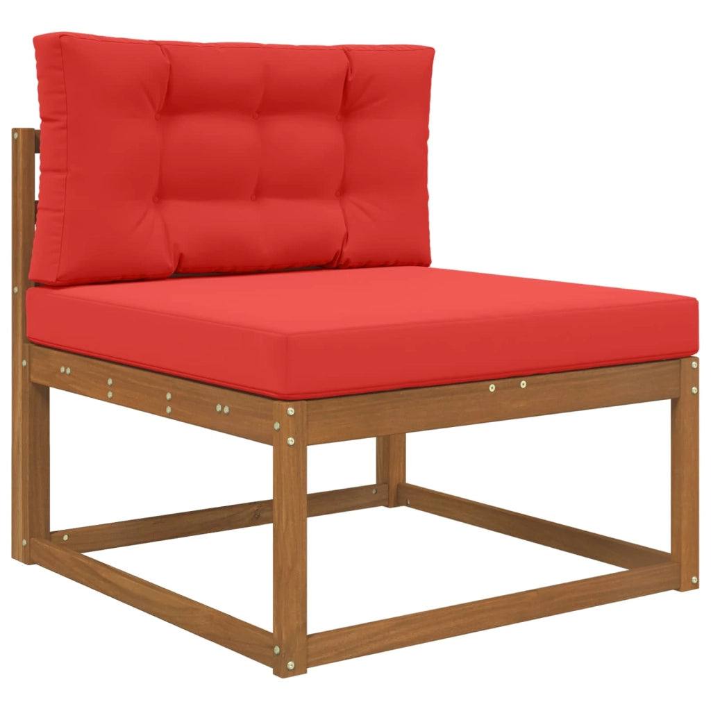 Cuscino per divano da esterno 2 pcs Rosso Poliestere