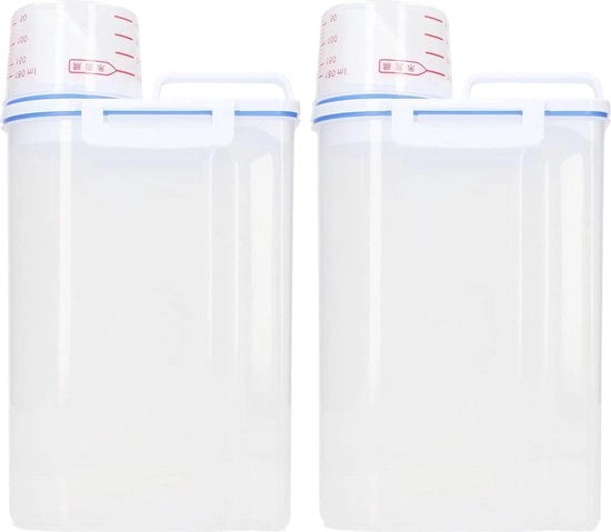 Contenitore di Stoccaggio per Riso con Uscita a Flusso 2,5L - Dispensatore in Plastica per Fagioli di Riso - Semi - Piccoli Alimenti Secchi