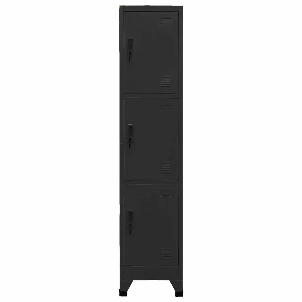 Armoire à casiers Noir 38x45x180 cm Acier