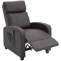 Poltrona Relax Massaggiante con Telecomando e 8 Programmi, Reclinazione e Poggiapiedi, 68x88x98cm, Marrone