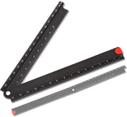 Liniaal angolare in alluminio - Flessibile - 90 gradi - Nero - Metallo